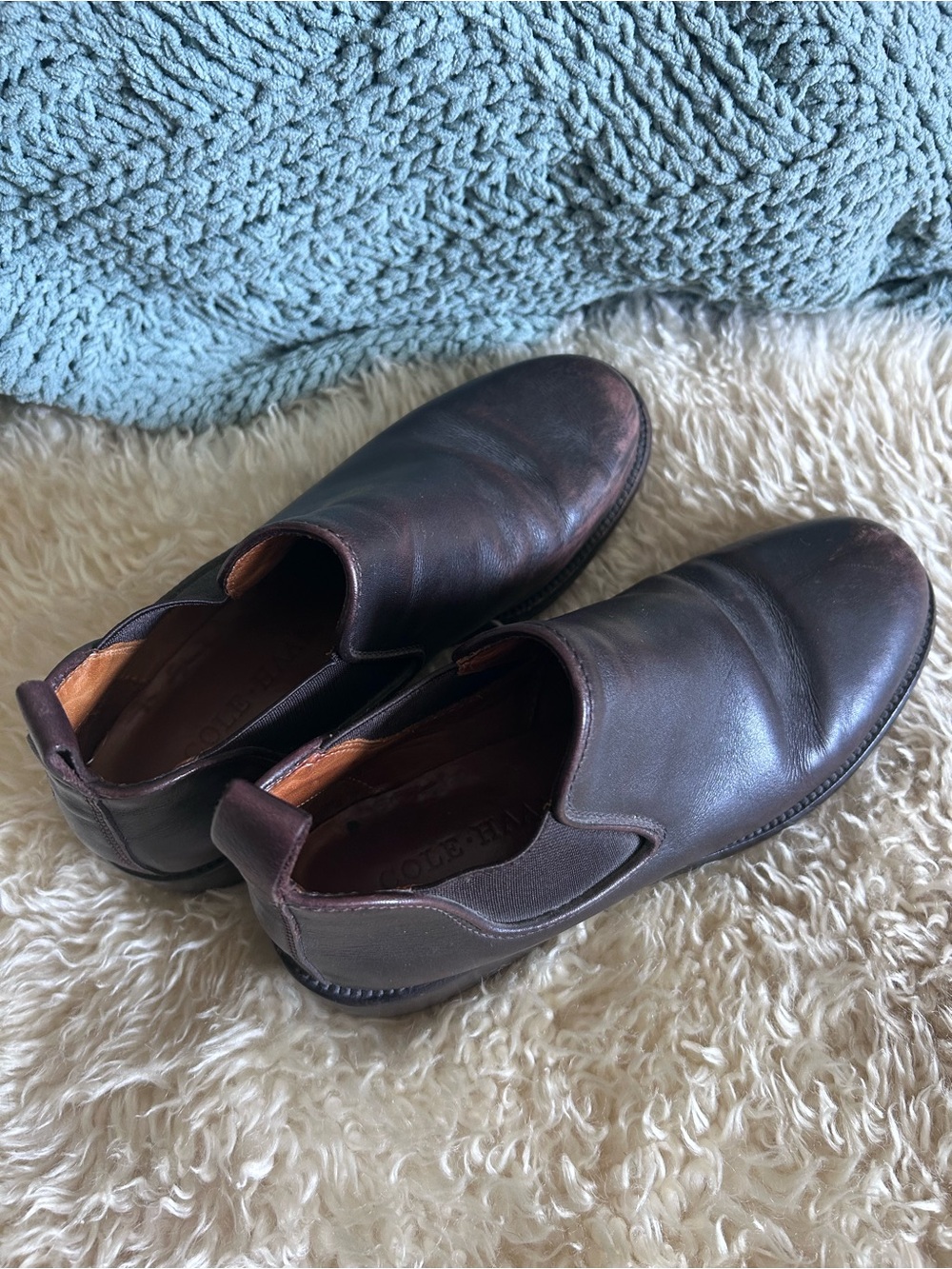 Women's Brown Leather Slip-On Dress Shoes